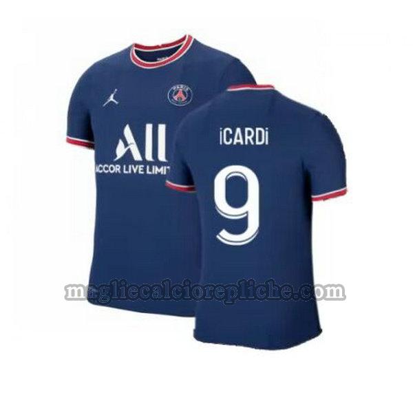 prima maglie calcio psg 2021 2022 icardi 9 blu