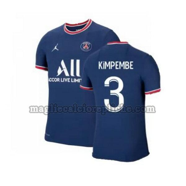 prima maglie calcio psg 2021 2022 kimpembe 3 blu