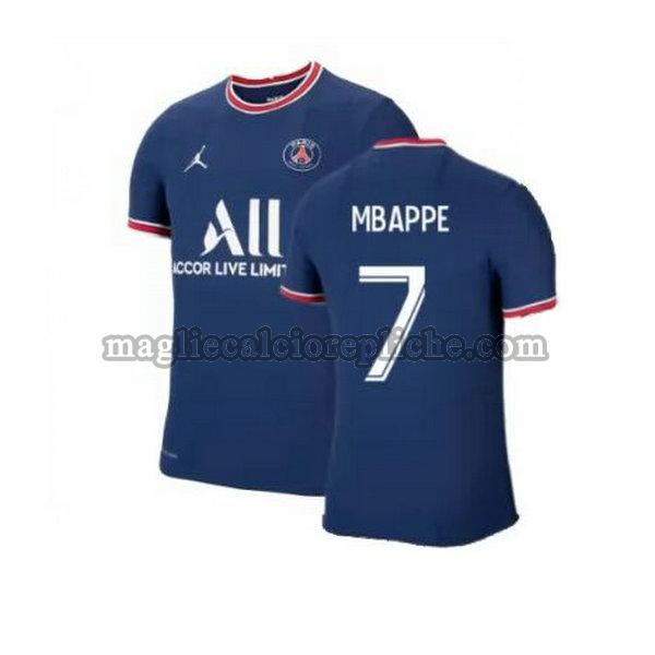 prima maglie calcio psg 2021 2022 mbappe 7 blu