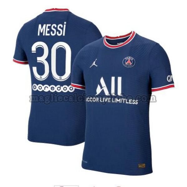 prima maglie calcio psg 2021 2022 messi 30 blu