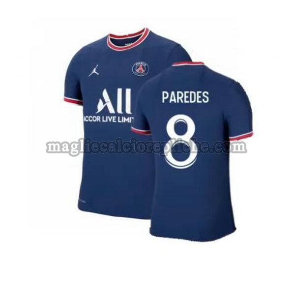 prima maglie calcio psg 2021 2022 paredes 8 blu