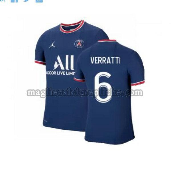 prima maglie calcio psg 2021 2022 verratti 6 blu