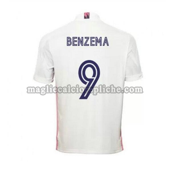 prima maglie calcio real madrid 2020-2021 benzema 9