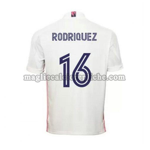 prima maglie calcio real madrid 2020-2021 rodriquez 16