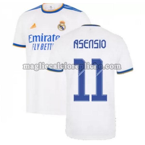 prima maglie calcio real madrid 2021 2022 asensio 11 bianco