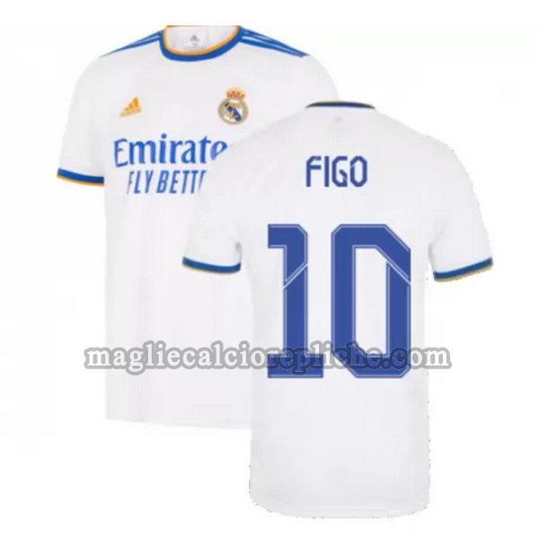 prima maglie calcio real madrid 2021 2022 figo 10 bianco