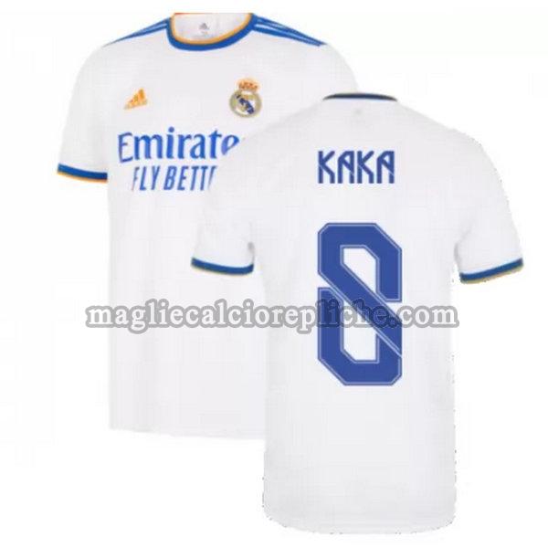 prima maglie calcio real madrid 2021 2022 kaka 8 bianco