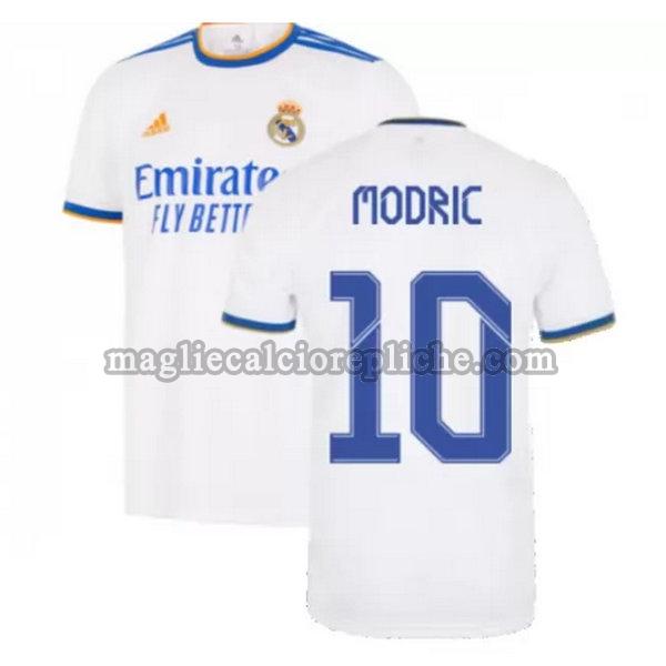 prima maglie calcio real madrid 2021 2022 modric 10 bianco