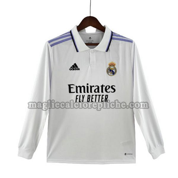 prima maglie calcio real madrid 2022 2023 manica lunga bianco