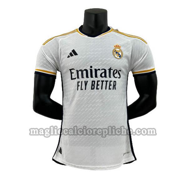 prima maglie calcio real madrid 2023 2024 player bianco