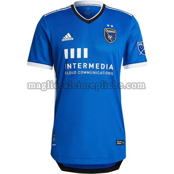 prima maglie calcio san jose earthquakes 2021 2022 thailandia blu