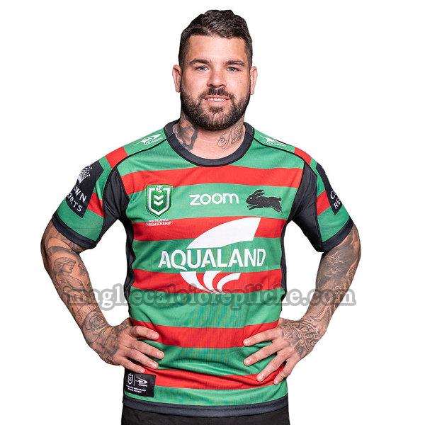 prima maglie calcio south sydney rabbitohs 2021 verde