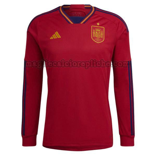 prima maglie calcio spagna 2022 manica lunga rosso