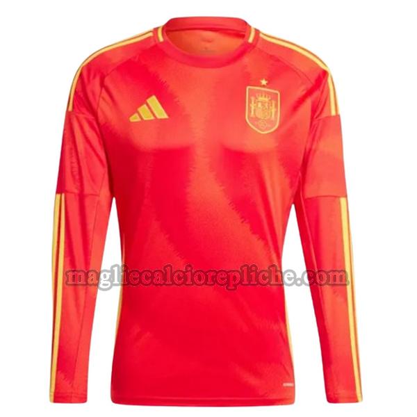 prima maglie calcio spagna 2024 manica lunga rosso