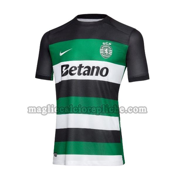 prima maglie calcio sporting lisbona 2024 2025 thailandia verde nero