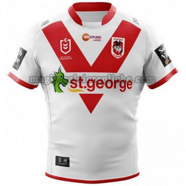 prima maglie calcio st george illawarra dragons 2019 bianco