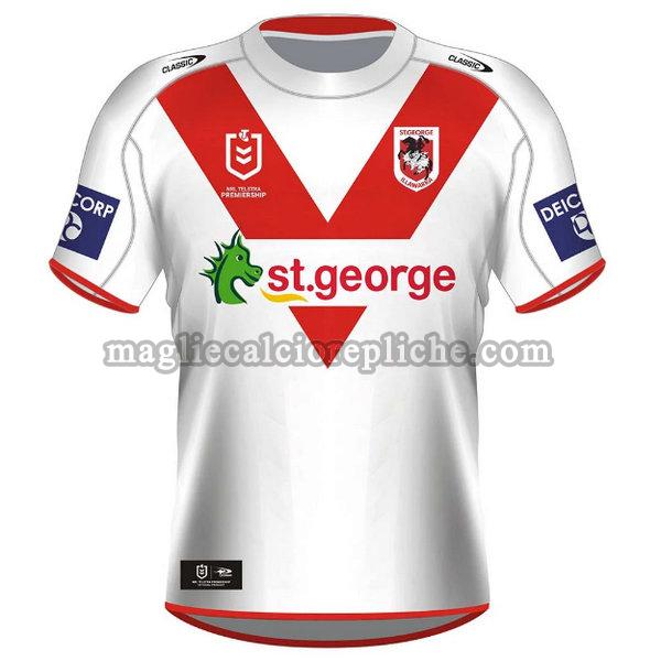 prima maglie calcio st george illawarra dragons 2021 bianco