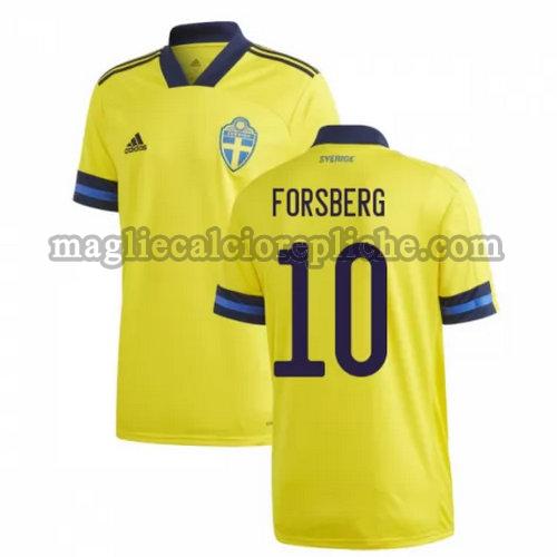 prima maglie calcio svezia 2020 forsberg 10