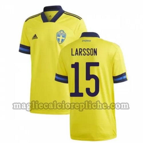 prima maglie calcio svezia 2020 larsson 15