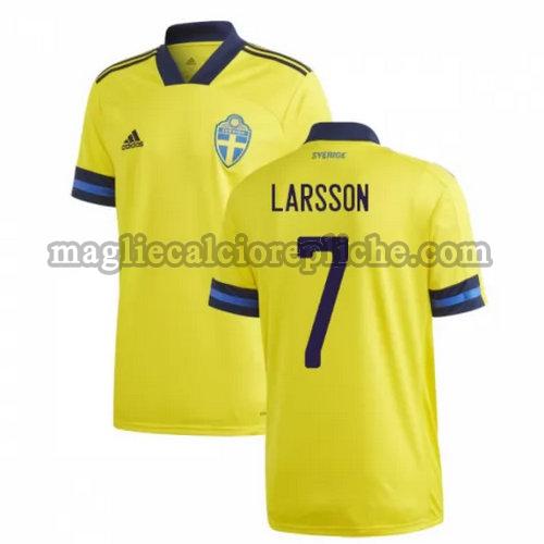 prima maglie calcio svezia 2020 larsson 7