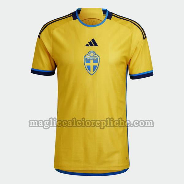 prima maglie calcio svezia 2022 thailandia giallo