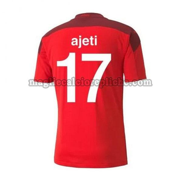 prima maglie calcio svizzera 2020-2021 ajeti 17 rosso