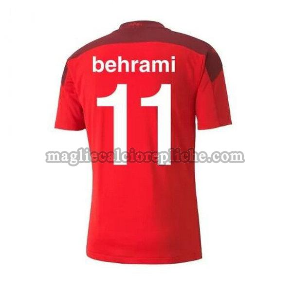 prima maglie calcio svizzera 2020-2021 behrami 11 rosso