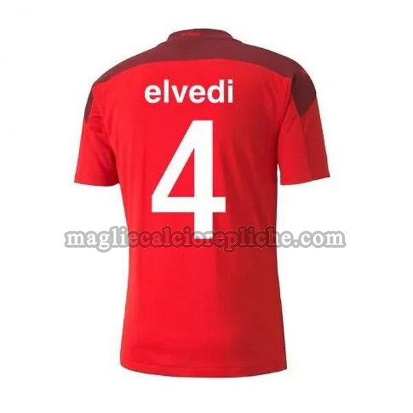 prima maglie calcio svizzera 2020-2021 elvedi 4 rosso