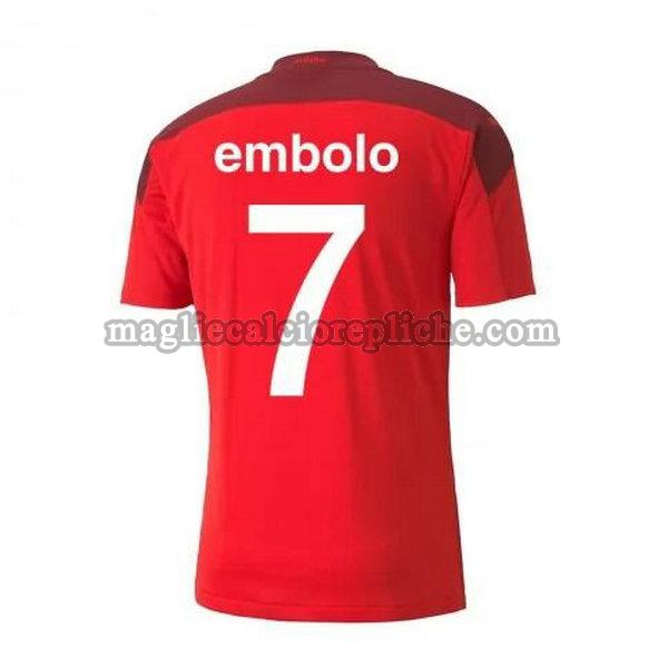 prima maglie calcio svizzera 2020-2021 embolo 7 rosso