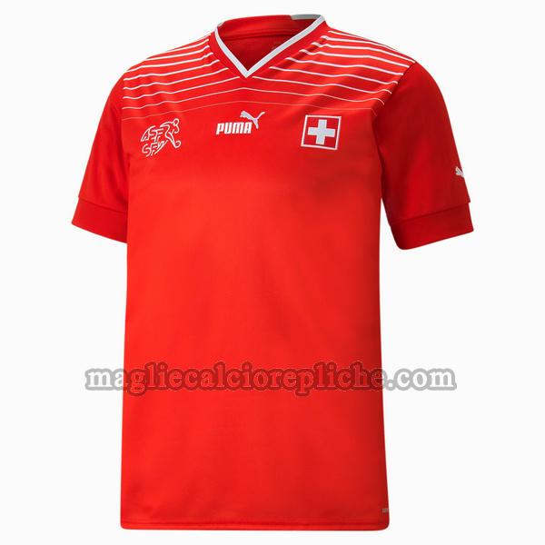 prima maglie calcio svizzera 2022 thailandia rosso