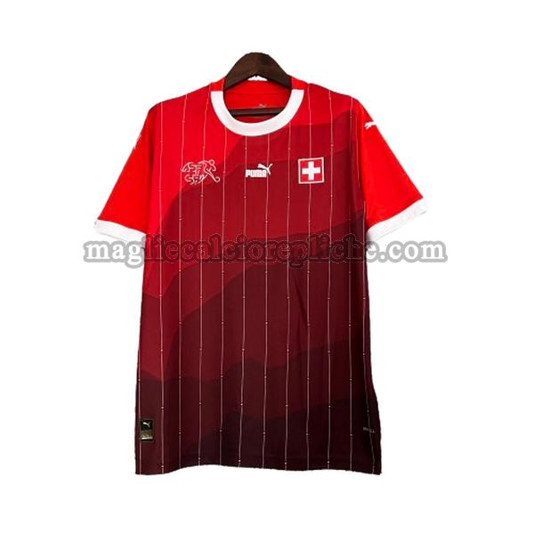 prima maglie calcio svizzera 2023 2024 thailandia rosso