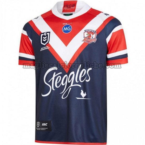 prima maglie calcio sydney roosters 2019 blu