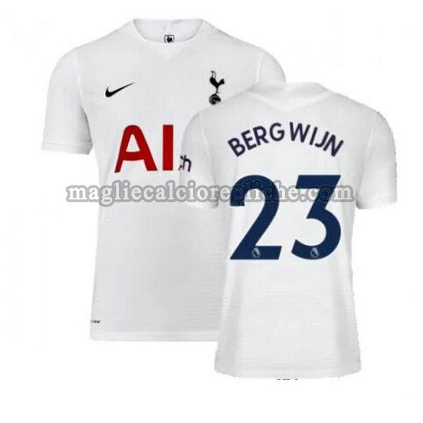 prima maglie calcio tottenham hotspur 2021 2022 bergwijn 23 bianco