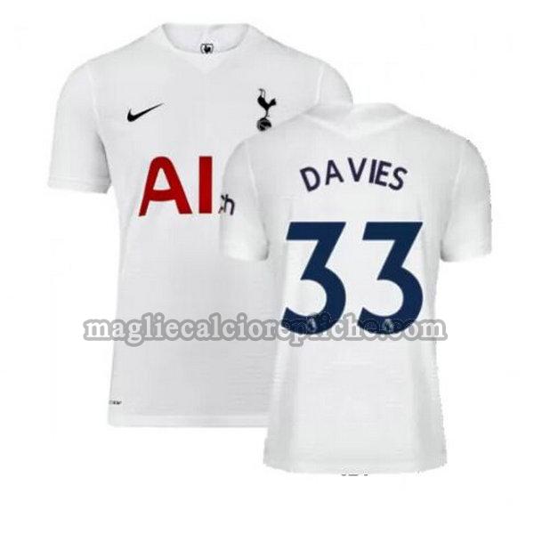 prima maglie calcio tottenham hotspur 2021 2022 davies 33 bianco