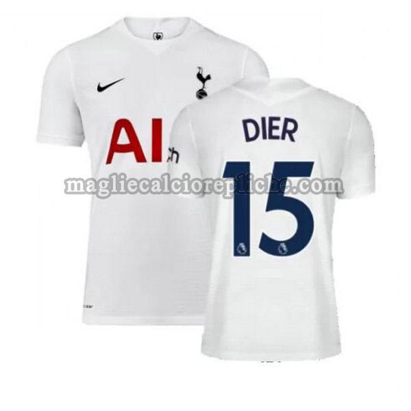 prima maglie calcio tottenham hotspur 2021 2022 dier 15 bianco