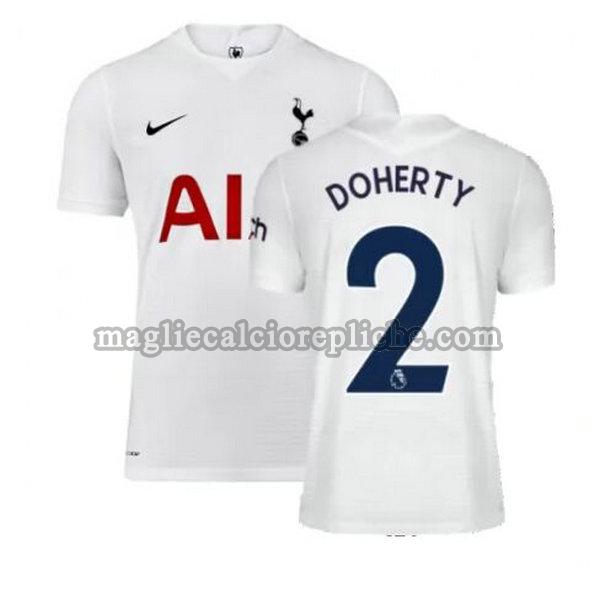 prima maglie calcio tottenham hotspur 2021 2022 doherty 2 bianco