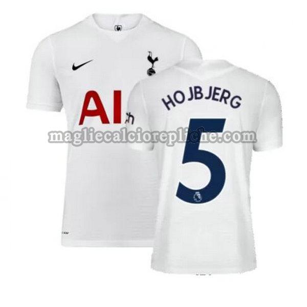 prima maglie calcio tottenham hotspur 2021 2022 hojbjerg 5 bianco