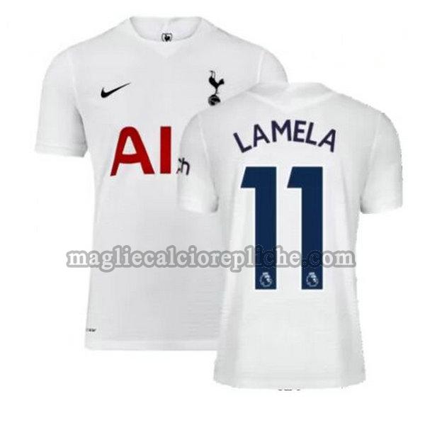 prima maglie calcio tottenham hotspur 2021 2022 lamela 11 bianco