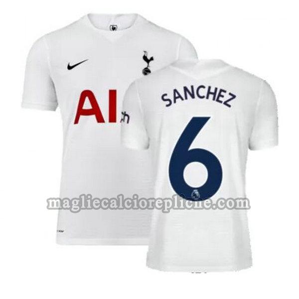 prima maglie calcio tottenham hotspur 2021 2022 sanchez 6 bianco