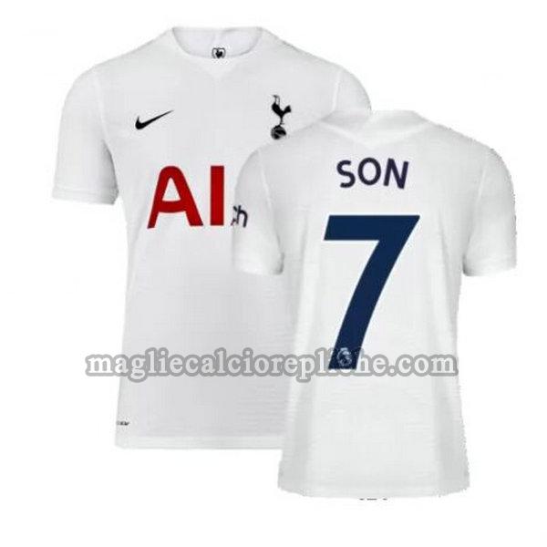 prima maglie calcio tottenham hotspur 2021 2022 son 7 bianco