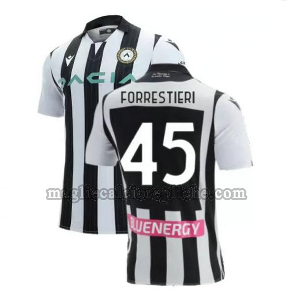 prima maglie calcio udinese 2021 2022 forrestieri 45 nero bianco