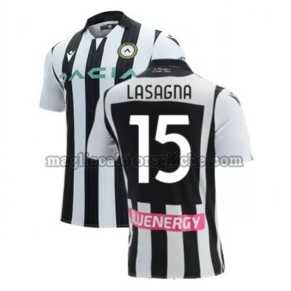 prima maglie calcio udinese 2021 2022 lasagna 15 nero bianco