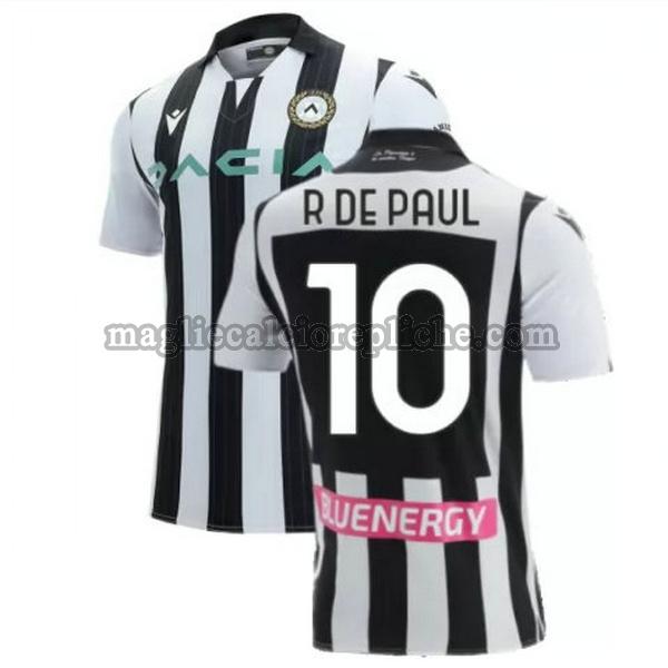 prima maglie calcio udinese 2021 2022 r de paul 10 nero bianco