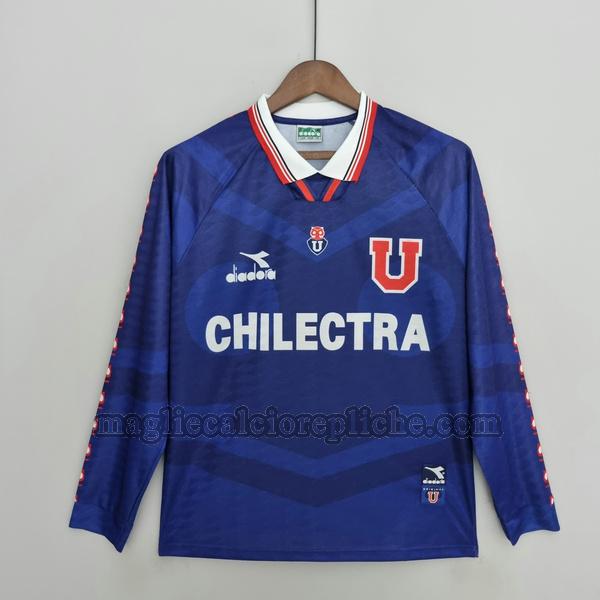 prima maglie calcio universidad de chile 1996 manica lunga blu