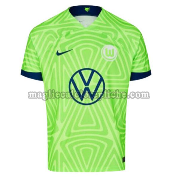 prima maglie calcio vfl wolfsburg 2022 2023 thailandia verde