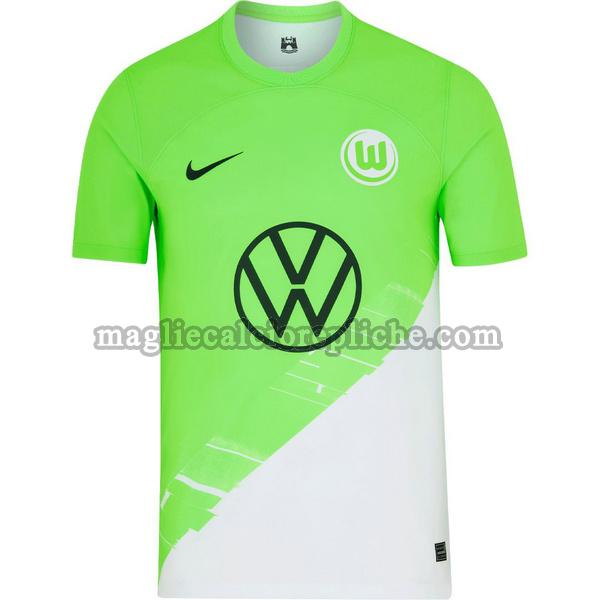 prima maglie calcio vfl wolfsburg 2023 2024 thailandia verde