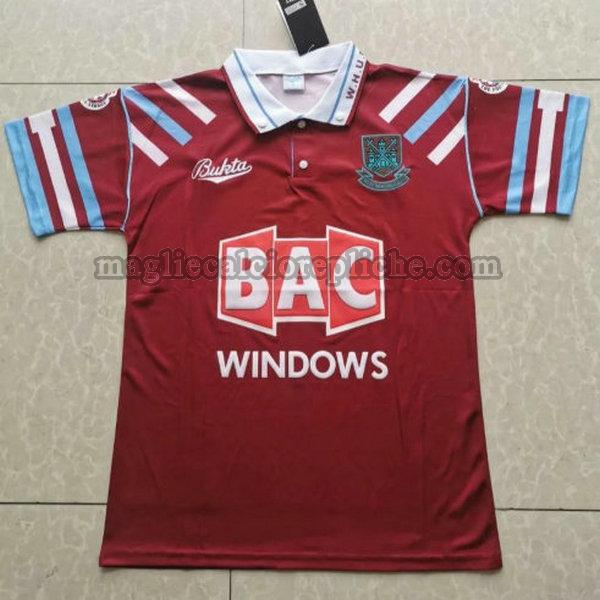 prima maglie calcio west ham 1991-1992 rosso