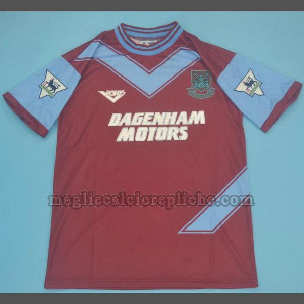 prima maglie calcio west ham 1993-1995 rosso