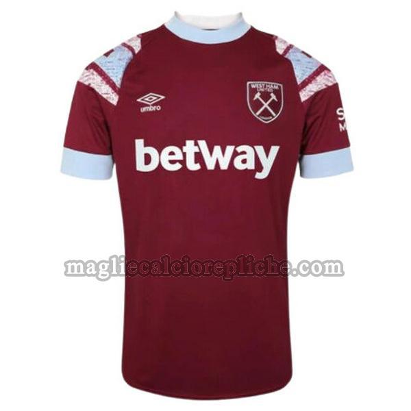 prima maglie calcio west ham 2022 2023 rosso