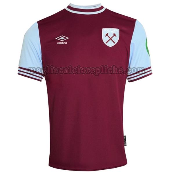 prima maglie calcio west ham 2024 2025 thailandia rosso